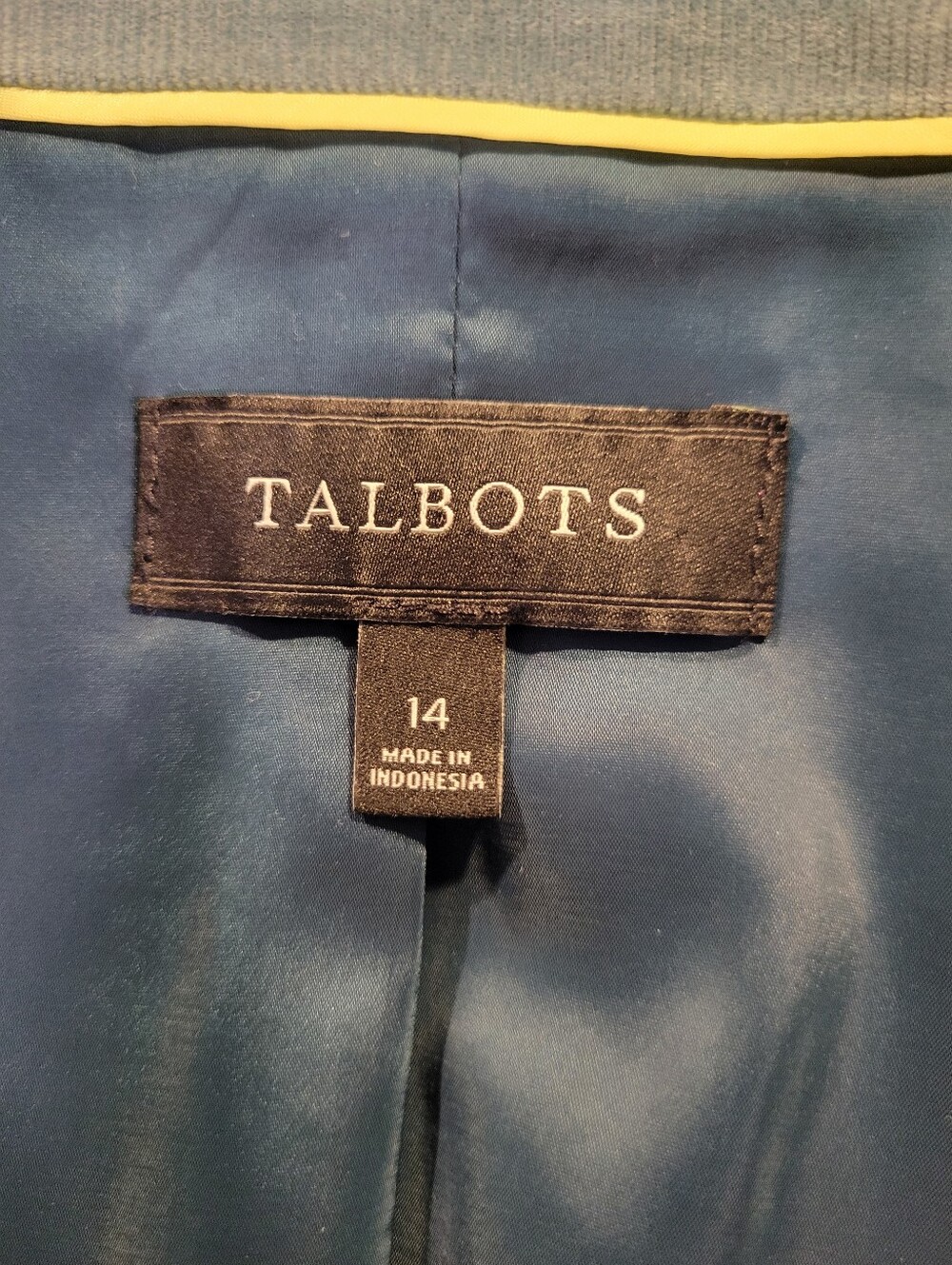 Talbots Blue Corduroy Structured Blazer Jacket - Picture 7 of 8